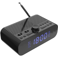 Fontastic DAB+/FM Radiowecker und Drahtloser Lautsprecher sw