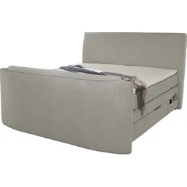Jockenhöfer Boxspringbett JOCKENHÖFER GRUPPE "Bel Air erhältlich in der Größe 180x200cm", grau (grau 444, 19), B:198cm L:245cm, Bezug Bett: Microfaser (100% Polyester);Topper und Matratzenspiegel: 100% Polyester, Komplettbetten, Boxspringbett, mit versenkbarem