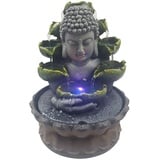 Buddha Zimmerbrunnen, Innenbrunnen Buddha Mit Farbwechselnde Led, Tischbrunnen Zen Dekor Ideal Meditation Und Entspannung FüR Teestube Im BüRo Im Empfangsraum Platziert Werden