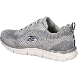 SKECHERS Herren Track Glendor Sneaker, Gray Knit/Pu, 42