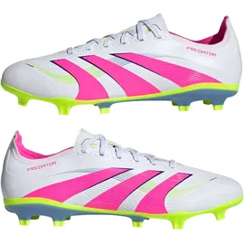 adidas Predator League FG/MG Herren cloud white/lucid pink/lucid lemon 44