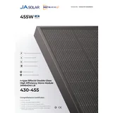 JA SOLAR JAM54D41 Solarmodul 435W N typ Glas Glas full black 1 Palette 36 Stück