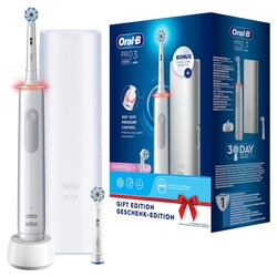 Oral-B - Elektrische Zahnbürste "Pro 3 + Reiseetui" in White Elektrische Zahnbürsten