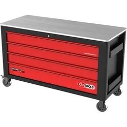 PERFORMANCEplus P40 SCHWARZ/ROT Werkstattwagen mit 4 Schubladen