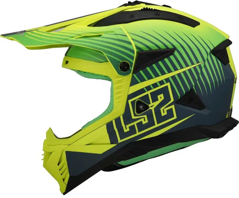 Ls2 Mx708 Fast Ii Duck Matt/Neongrün/Neongelb XS