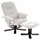 Idimex Relaxsessel Charly Kord 76 x 87 x 61 cm Weiß/Schwarz mit Hocker