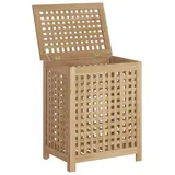 vidaXL Wäschekorb, Wäschebehälter 50x35x60 cm Massivholz Teak