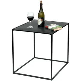 DanDiBo Ambiente DanDiBo Couchtisch Schwarz Metall L Beistelltisch Wohnzimmer 96252 Tisch Beistelltisch 52 cm Sofatisch Küchentisch Modern