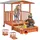 Spielwerk® Sandkasten Merle mit Dach braun