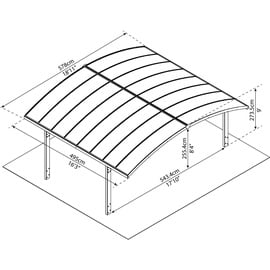 CANOPIA Palram - Canopia Doppelcarport Arizone Double Wave