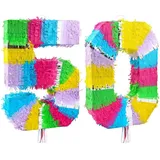 Pinata Zahl 50 bunt pastell