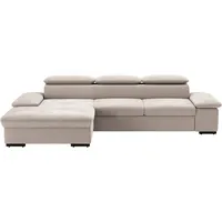 sit&more Ecksofa »Alcudia L-Form«, wahlweise mit Bettfunktion, grau