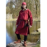 Battle Merchant Wikinger-Kostüm Wikinger Tunika Ove mit Fischgrätmuster, weinrot XL rot XL | XL