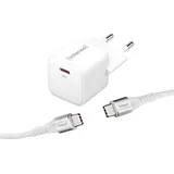 Intenso Power Adapter W30C GaN + C315C Kabel weiß