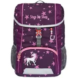 Step by Step Rucksack-Set Kid „Unicorn Nuala“, mit Sitzkissen, ergonomischer Mini-Ranzen mit höhenverstellbarem Brustgurt, für Kindergarten, Vorschule und Freizeit, 13 l, lila-rosa