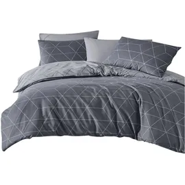 Traumschlaf Bettwäsche West grau 240 x 220 cm + 2 x 80 x 80 cm