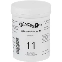 HOMOEOPATHIEFUCHS Schüssler-Salz Nummer 11 Silicea D12 Biochemie 1000 St Tabletten