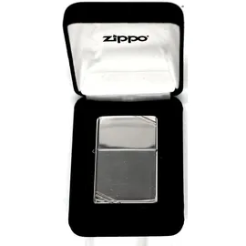 Zippo Sturmfeuerzeug High Polish Sterling Silver with Slashes, Benzinfeuerzeug