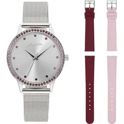 Quarzuhr, silber (silberfarben, rosa), ANISTON JEWELRY & WATCHES, Armbanduhren, Damen, Armbanduhr, Damenuhr, analog, neue Kollektion