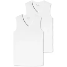 SCHIESSER Herren Tanktops im Pack - Serie "95/5", Vorteilspack, V-Neck, S-XXL Weiß M