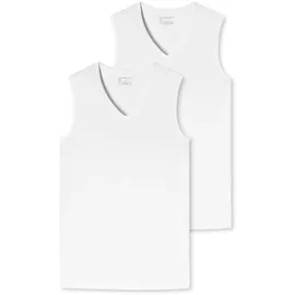 SCHIESSER Herren Tanktops im Pack - Serie "95/5", Vorteilspack, V-Neck, S-XXL Weiß M