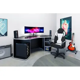 byLIVING Schreibtisch Thanatos Anthrazit / Weiß