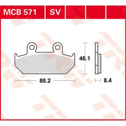 TRW Lucas Bremsbelag MCB571