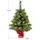 Costway Künstlicher Weihnachtsbaum mit Beleuchtung, Kleiner Tannenbaum mit 8 Lichtmodi, 8 Tannenzapfen & Zementbasis, Weihnachtsdeko, Tisch-... - Grün
