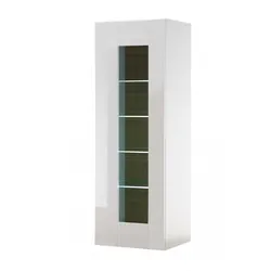 Vitrine Cayman - Weiß Hochglanz