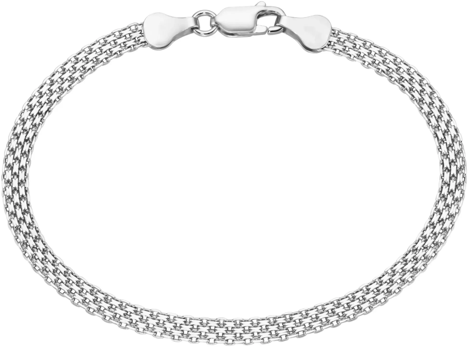 Armband »Schmuck Geschenk Silber 925 Armschmuck Armkette Bismarck-Kette«, 33466863-0 silberfarben