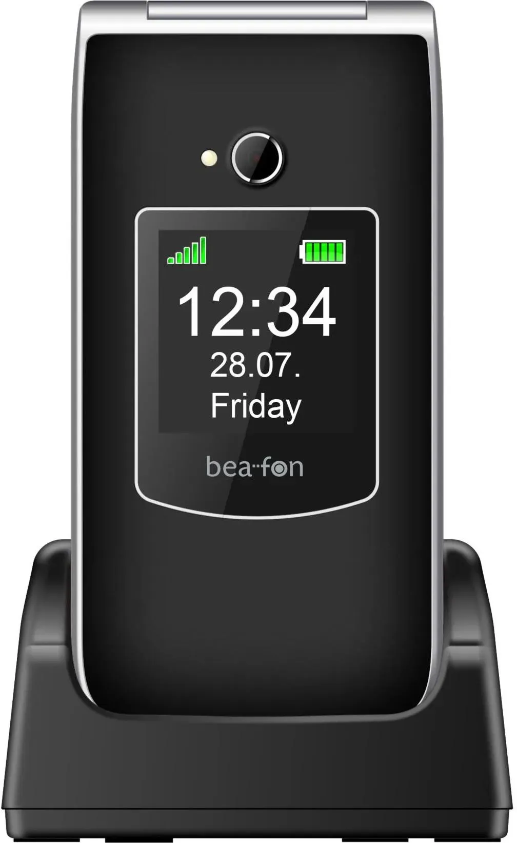 Bea-Fon SL605 (2.40", 0.30 Mpx, 4G), Tastenhandy, Schwarz, Silber