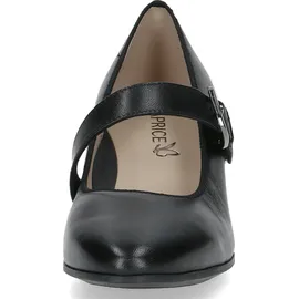 CAPRICE Pumps aus Leder mit Riemen, Schwarz 40 EU