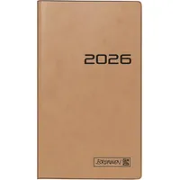 Brunnen Taschenkalender Mod. 753 2026 | A6, Karton, braun