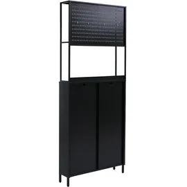 Mendler Schuhkipper 201 x 80 x 20 cm schwarz