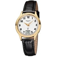 Regent Leder Damen Uhr FR-194 Funkuhr Armband schwarz D2URFR194