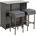 Polyrattan Gartenbar Set Gartenmöbel Sitzgruppe Rattan Bar Tresen Barset Tisch