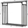 Quick Star Kaminholzregal Metall 143 x 70 x 145 cm mit Wetterschutz Schwarz