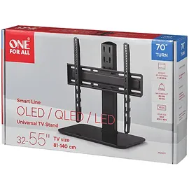 One for All WM2470 TV-Rack 434 cm Blau/Schwarz Glas/Metall