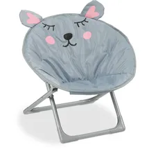 Relaxdays Kinderklappstuhl Moonchair grau