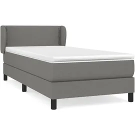 vidaXL Boxspringbett 100 x 200 cm Dunkelgrau
