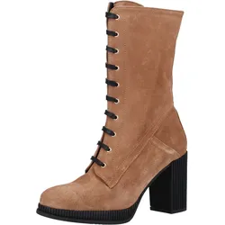 gadea Damen Stiefelette Echtleder-Schuhe mit Plateau und Blockabsatz 41177 Braun - 36