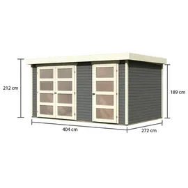 Karibu Mühlentrup 2 4 x 2,68 m terragrau