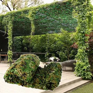 Garten Tarnnetz 2m 3m 4m 5m 6m 7m 9m 10m,Sonnenschutz Tarnung Netz,Bundeswehr Verstärktes Camouflage Netz,Autoabdeckung,Tarnnetz Sichtschutz,Für Waldcamping Jagddekoration,Jungle-6x8m(19.7*26.2ft)