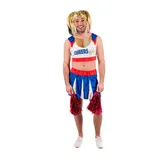 Fun Shack Cheerleader Kostüm Herren, Männer Cheerleader Kostüm, Cheerleader Kostüm Blau, Karneval Kostüm Cheerleader, Sexy Cheerleader Outfit, Cheerleader Kostüm Damen Halloween M - M