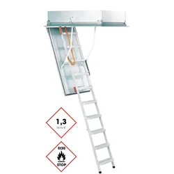 Minka Bodentreppe Type 12 Solid brandhemmend mit U-Wert 1,3 W/m2K bis 275cm Raumhöhe 120x70cm Deckenöffnung