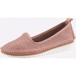 Slipper, Damen, Gr. 41, rosa (altrosa), Leder, Leder, sportlich, Schuhe
