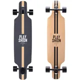 Playshion Longboard 39 Zoll, mit ABEC-9 Kugellagern, Drop-Through Freeride Skateboards Cruiser