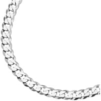 Smart Jewel Kette Panzerkette diamantiert, massiv, Silber 925 Ketten Silber Damen