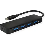 Value USB 3.2 Gen 1 Hub, 4fach, Typ C Anschlusskabel