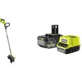 RYOBI 18 V ONE+ Akku-Rasenkantenschneider RY18EGA-0 & 18 V ONE+ Akku-Starterset RC18120-150